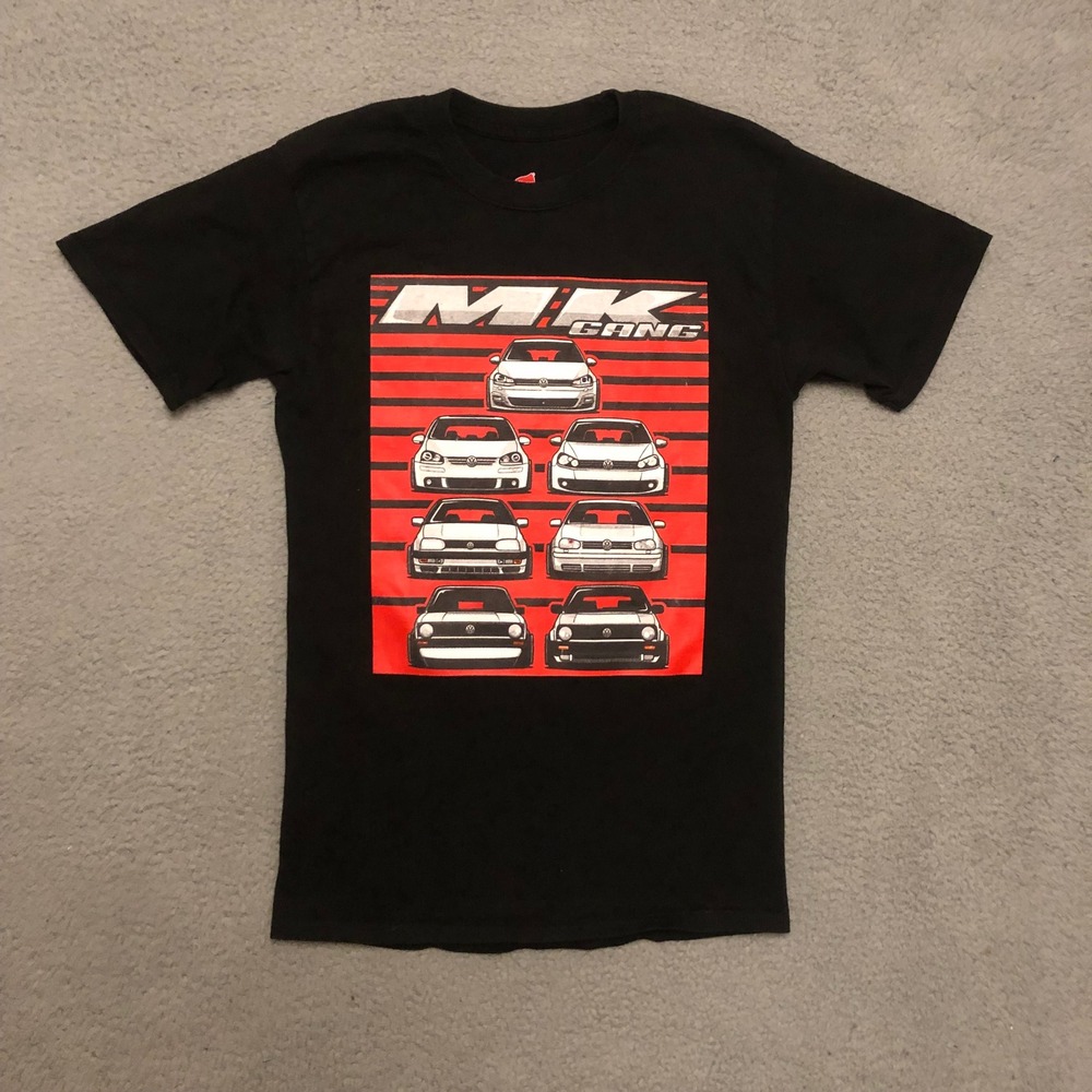 Vtg 2010s MK Gang Volkswagen Golf GTI T-Shirt Hanes Black Small CTB Garage JDM